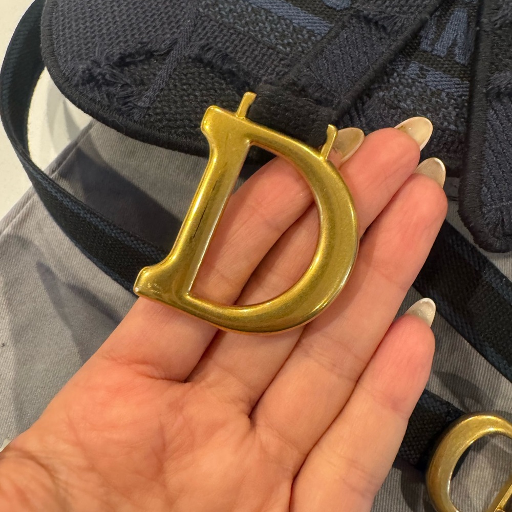 Dior Navy Mini Saddle Belt Bag - Picture 4 of 6